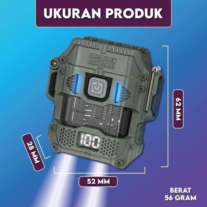Kithch- Senter Korek Api Elektrik 220Lm 2In1 Plasma Lighter Camping Hiking