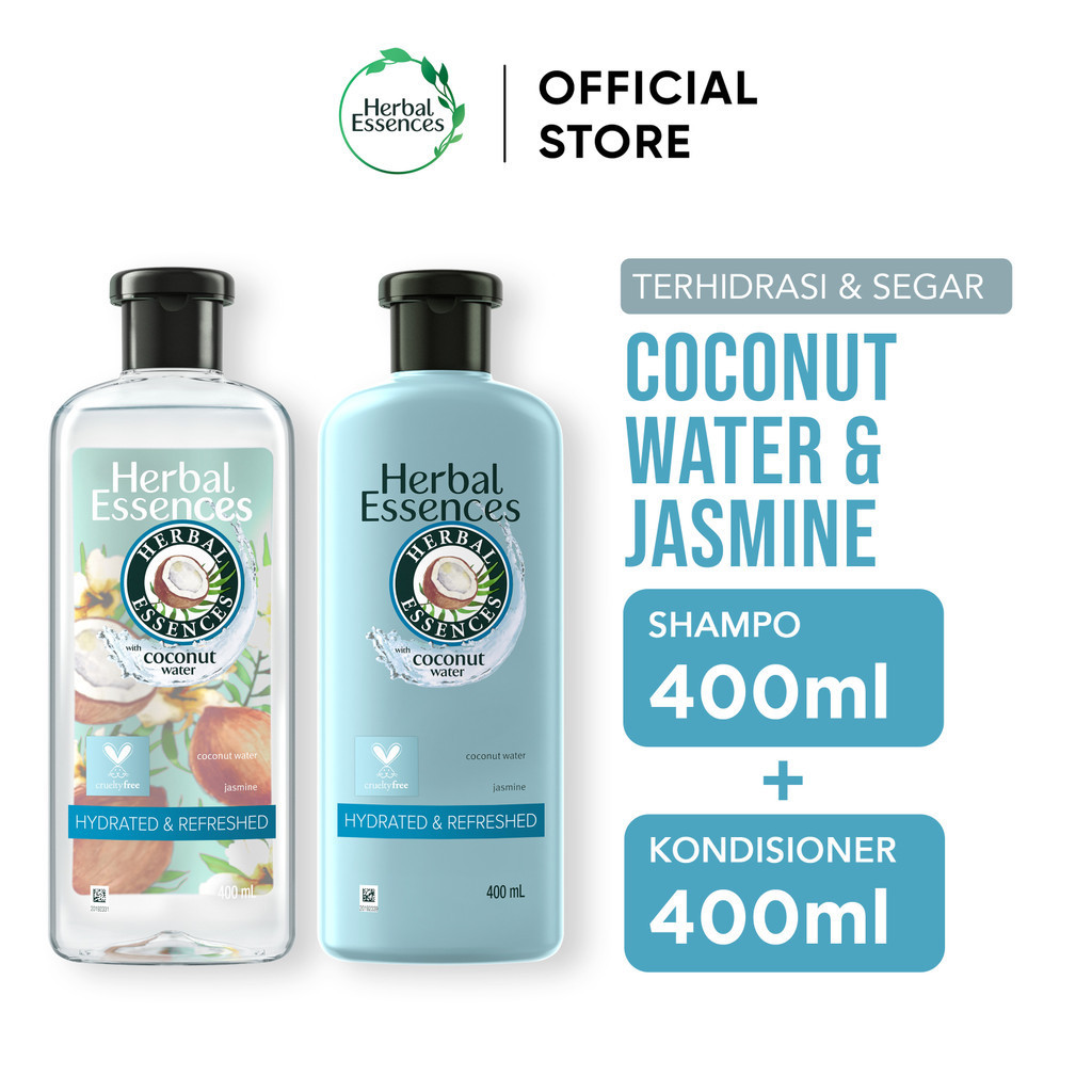 Herbal Essences Classics Coconut Water and Jasmine 400ml Shampoo + Conditioner Hydrated & Refreshed