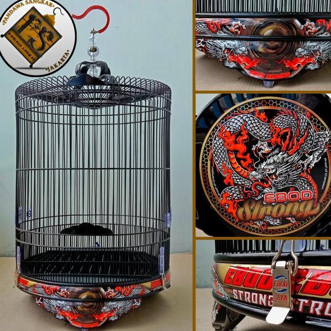 ASLI SANGKAR/KANDANG MURAI EBOD JAYA PVC DECAL STRONG KLEM KOPER READY STOCK