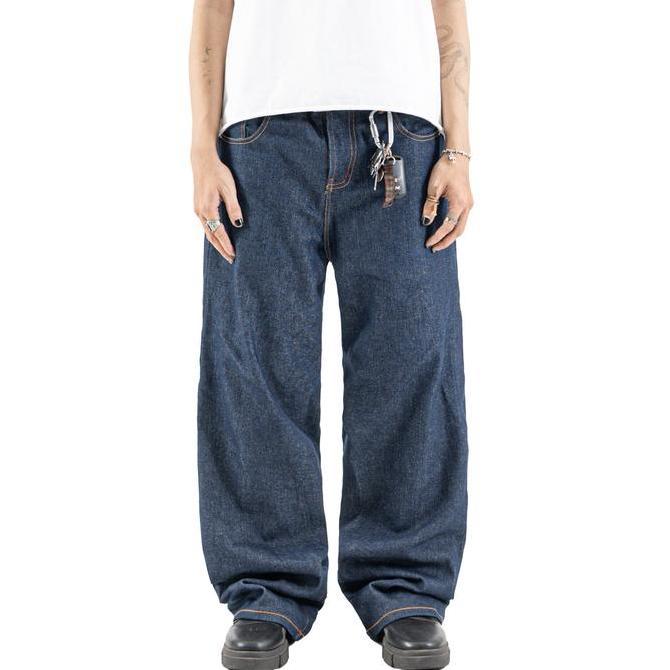 H1 baggy - Raw indigo blue  - Celana Jeans