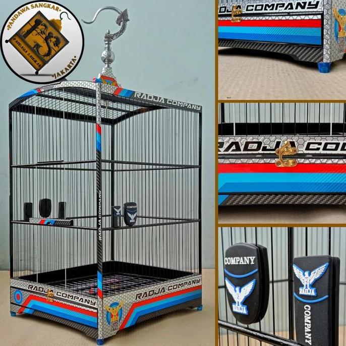 TERMURAH SANGKAR/KANDANG KOTAK RADJA DECAL RMI JERUJI FIBER No.2 READY STOCK