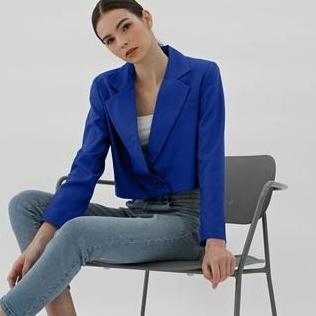 Crop Blazer Premium 007 | Jas Wanita | Blazer Wanita