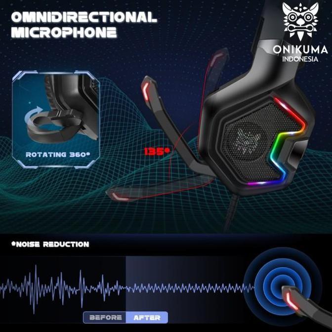 ONIKUMA Headphone K10 Pro Black Headset Gaming Terlaris