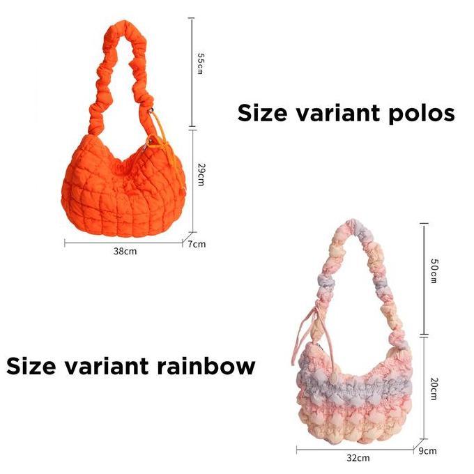 Tas Selempang Wanita Puffy Sling Bag Tas Serut Korea Kekinian Tas Bahu Import SB024 BOEGA SERUT