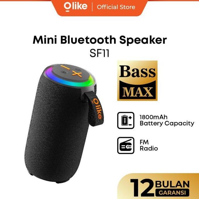 Mild.Stander - Olike Sf11 Speaker Bluetooth Led Light Hd Stereo Bass Max Fm Radio Ipx4 Waterproof 8 