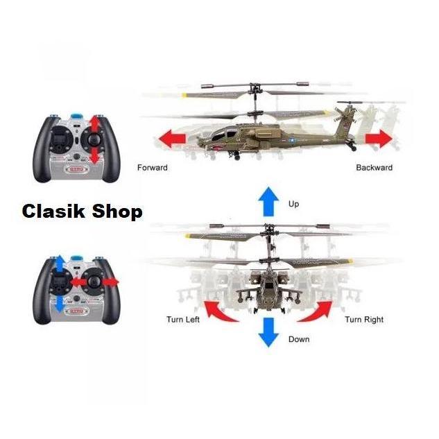 Lansungkirim- Syma S109G Helikopter Rc 3.5 Beast Rtf Ah-64