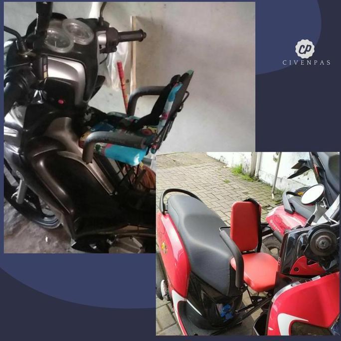 Jok Kursi Anak di Motor Tempat Duduk Anak di Motor Matic dan Motor Bebek 2 in 1 Besi Motorcycle