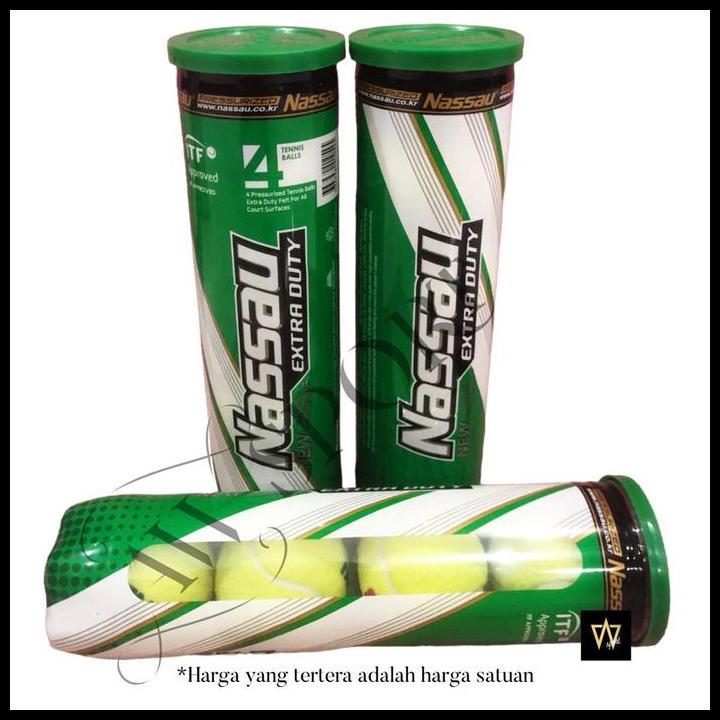 Terbaru Bola Tenis Nassau Champion Ship Hijau / Bola Nassau Hijau Isi 4