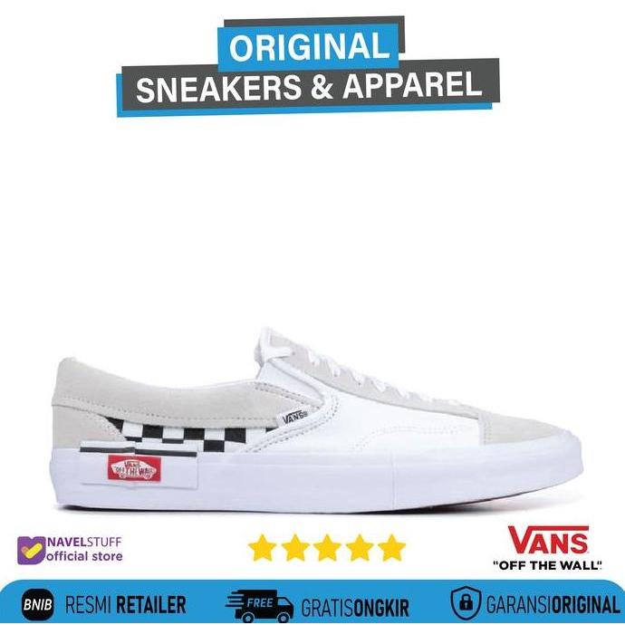 Vans Slip On Cap Cut and Paste White