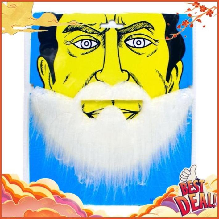 OFFER DISCOUNT Janggut Kumis Jenggot Palsu Putih Untuk Cosplay