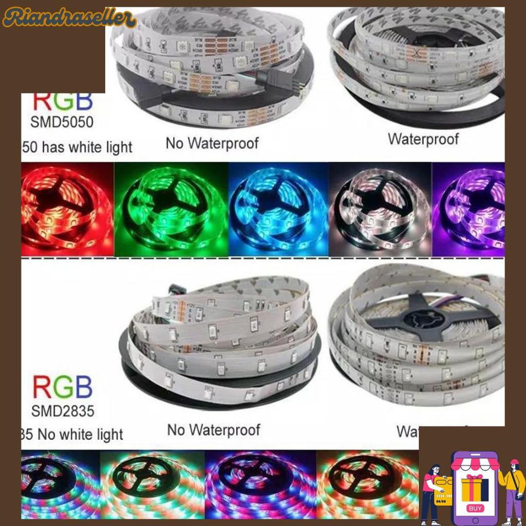 [1KG=7] 3528 5M Lampu led strip rgb 16 warna Lampu kamar neon Baru