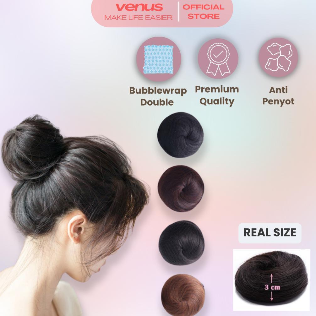 BestNew- VENUSJKT - (HITAM) Aksesoris Rambut/ Hair Bun/ Cepol Sanggul Instan/ Wig Cepol/ Jepit Cepol