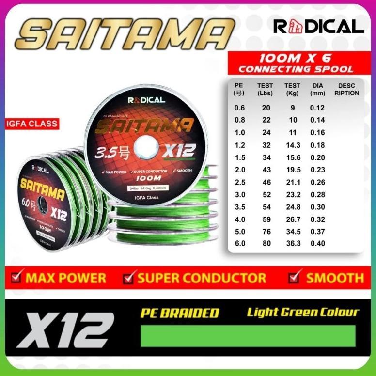 READYGan- SENAR PANCING PE X12 RADICAL SAITAMA 100 METER CONNECTING