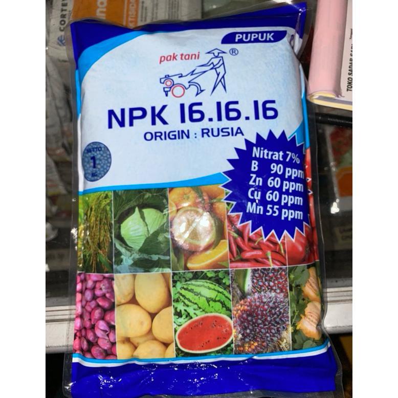 Bisa Cod Pupuk Npk 16.16.16 Pak Tani 1Kg Granular Biru ||