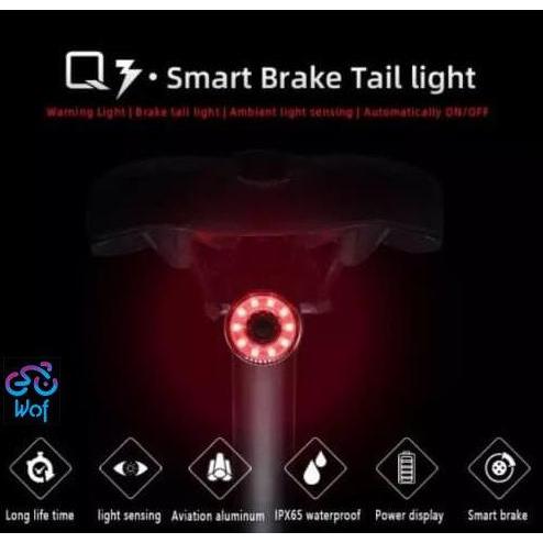 Lampu Sepeda Rockbros Q3 Smart Bike Lamp + 2Brackets Rockbross not Q5
