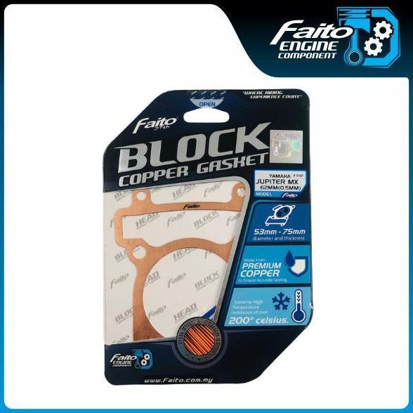 promo PAKING BLOK GASKET COPPER TEMBAGA JUPITER MX 68MM TEBAL 0.5MM FAITO terlaris