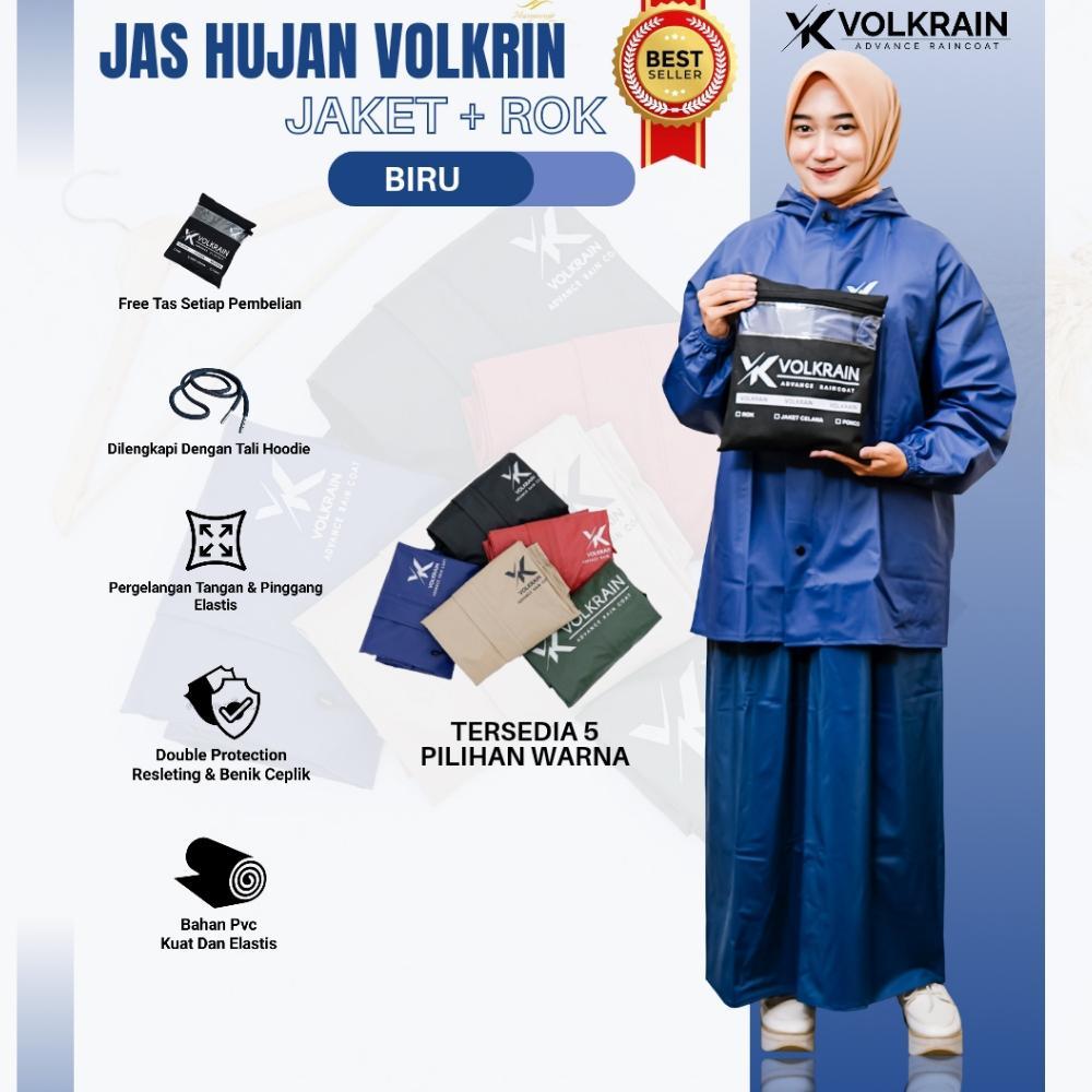 Jas Hujan Wanita Setelan Rok By Volkrain - Mantel hujan, Stelan Baju Rok Dewasa Lebar
