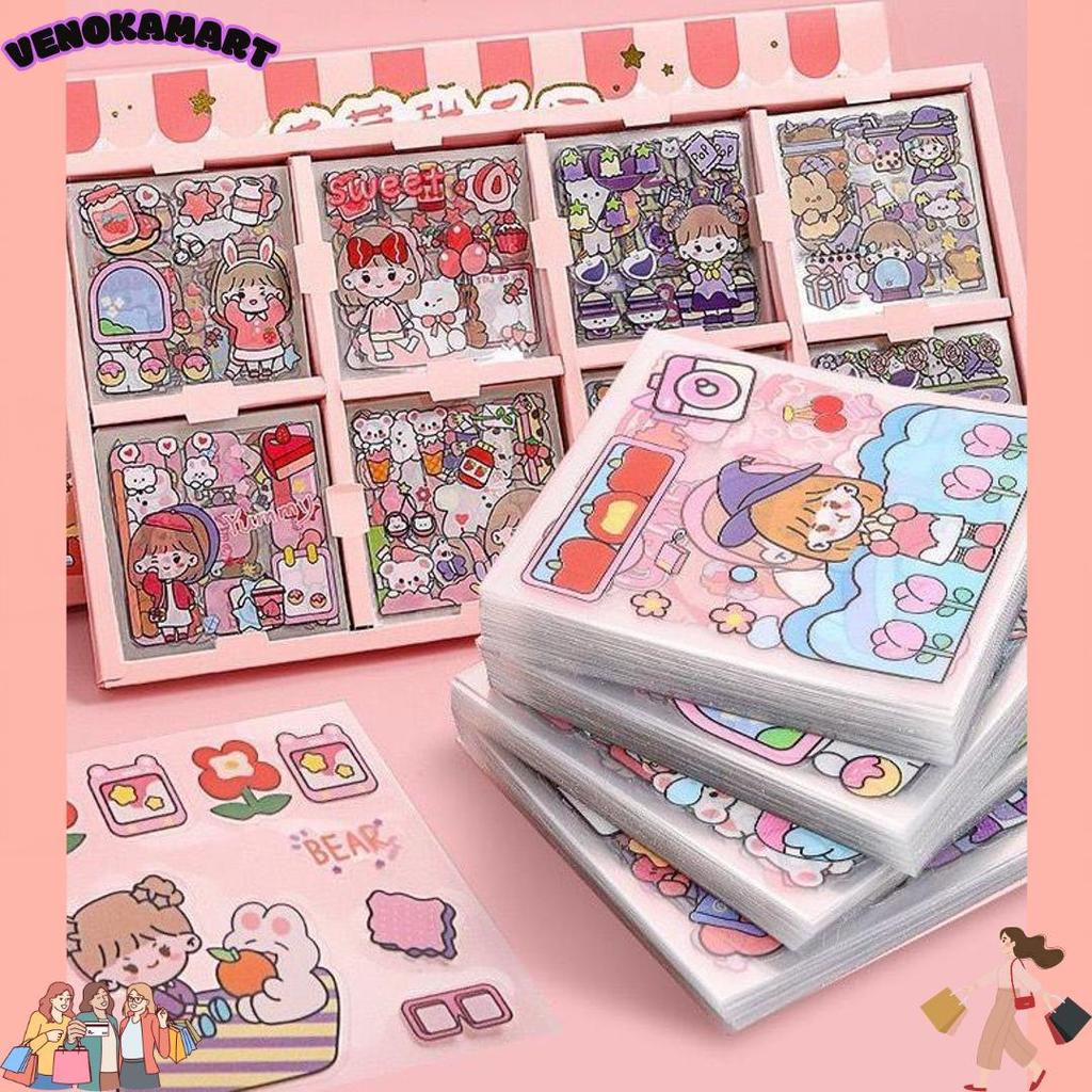 200 lembar Sticker Box PVC Jumbo Size Stiker Super