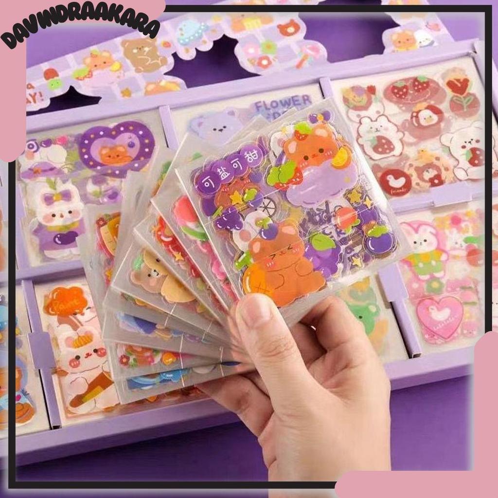 200 lembar Sticker Box PVC Jumbo Size Stiker Flash sale