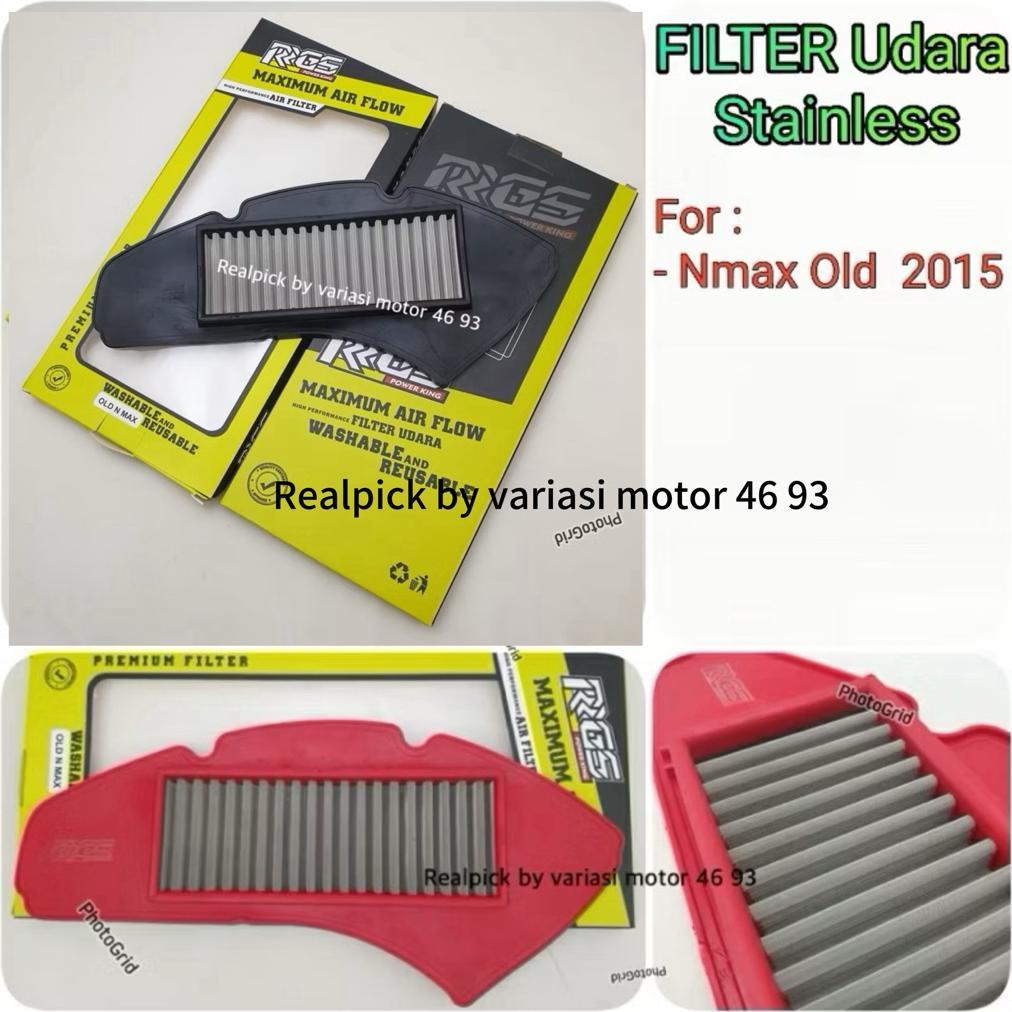 filter saringan udara stainless nmax old / nmax lama filter udara rgs original
