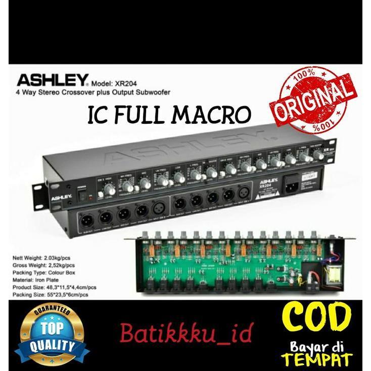 [Original] Crossover Ashley Xr 204 + Sub Woofer Output Xr204 Original 4 Way Stereo Ic Full Makro Sub