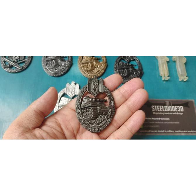 Pin Jerman Wwii Panzer Badge Hasil 3D Print Ready