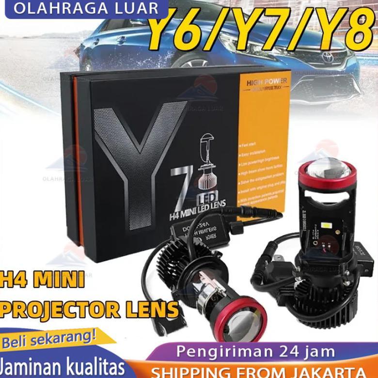 (Dikirim Dari Jakarta) 2Pcs Mini Projie Y6D Y7D Y8D Y17 H4 80/90/100/130watt Original Import Super T