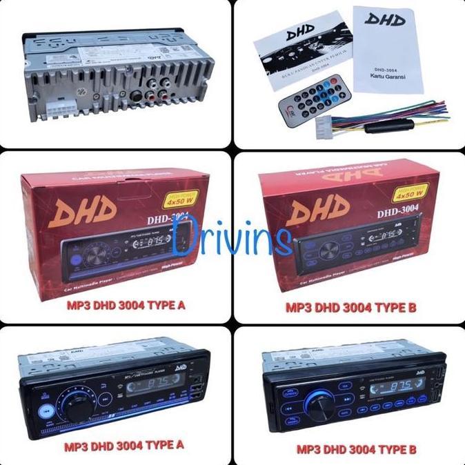 HEAD UNIT TAPE MOBIL SINGLE DIN MP3 BLUETOOTH 2 USB PORT DHD 3004 / DHD-3004 Car