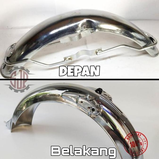 SPAKBOR DEPAN BELAKANG CB 100 / CB 125 JUMBO CROOM BAGUS ORIGINAL DAN TERPERCAYA