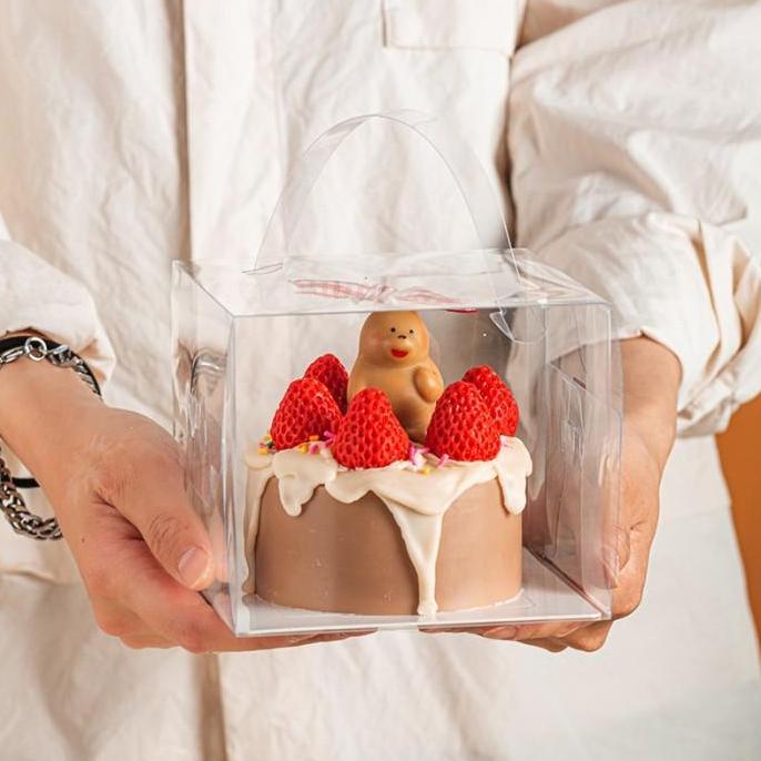 Best- KOTAK KUE MIKA BOX CAKE ULTAH 20x20 KOREAN CAKE MIKA KK01 UNIK ELEGAN