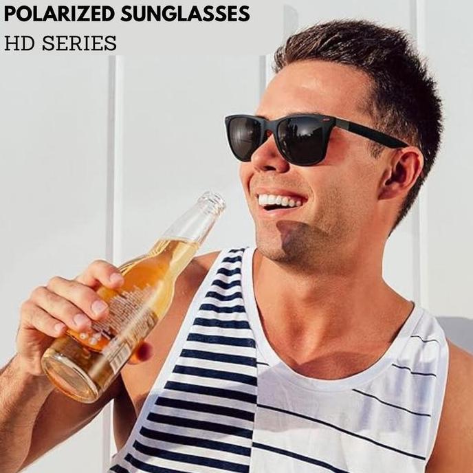 New- Kaca Mata Hitampolaroid Polarized Sunglasses Lensa Uv400 Kacamata Pria & Wanita Kaca Mata Wayfa