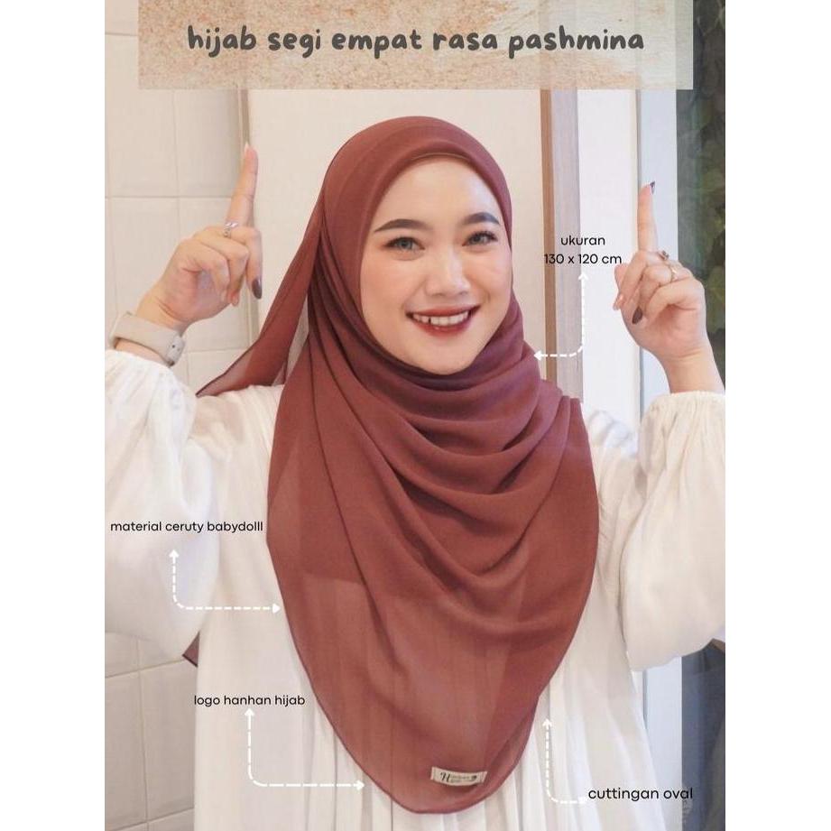 New- Hanhan Hijab - Pashmina Shawl Malay Syar'I / Pashmina Polos Malaysia Jumbo