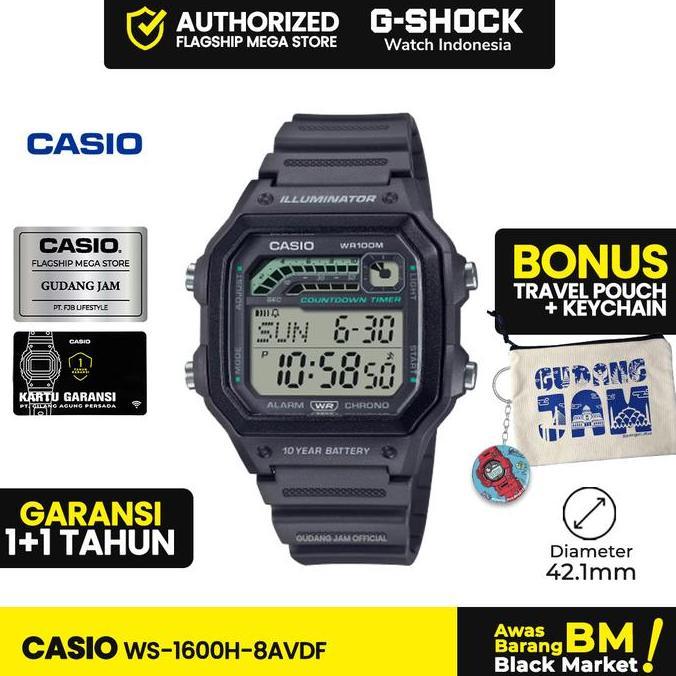 New- Casio General Ws-1600H-8Avdf Ws-1600H Ws-1600 Ws1600H Ws 1600H