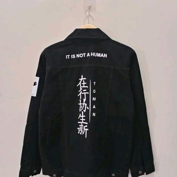 Mntp- Roarr Jeans Clothes [New Arrival] Jaket Jeans Denim Pria/Wanita Hitam Sablon Toman / Zoman  To