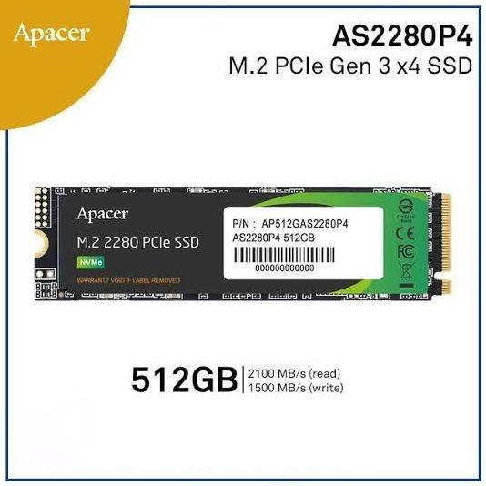 Apacer M2 SSD 2280 AS2280P4 NVME 1.3 512GB
