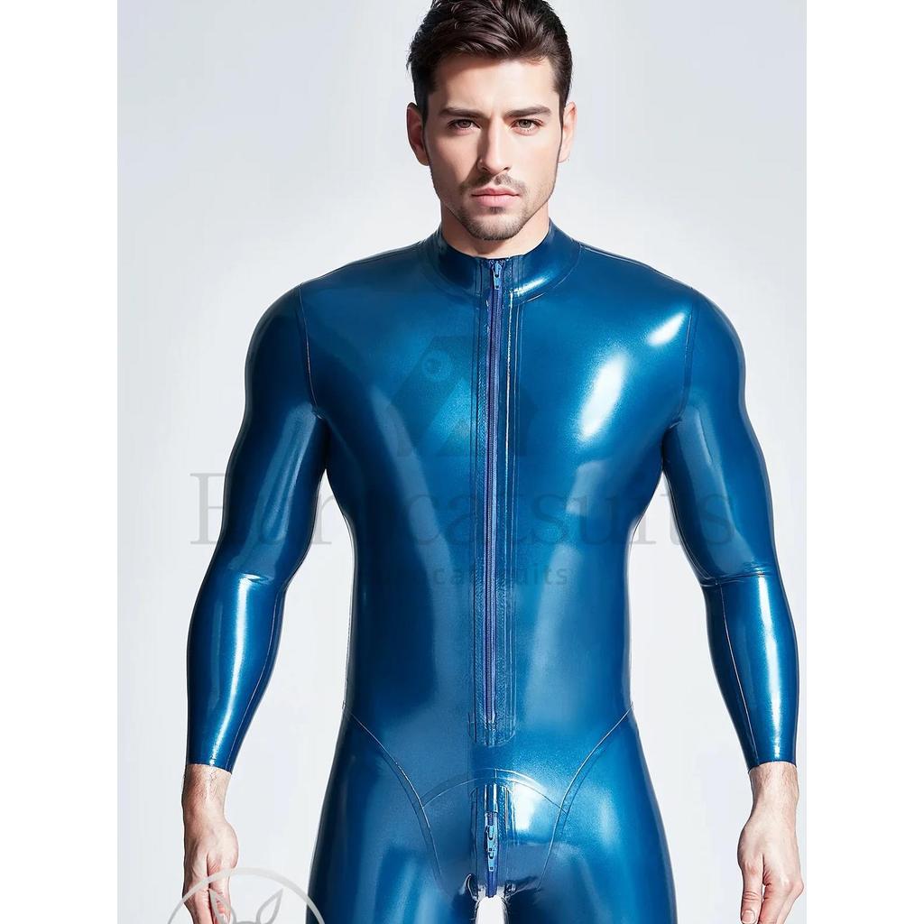 customized latex catsuits men eurocat suits  latex zentai  rubber fetish customised  Male 'Mr Muscle
