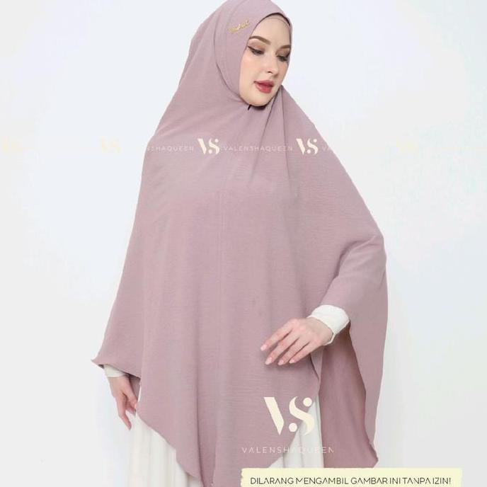 New- Valenshaqueen | Khimar Carla Xxl Crinkle Airflow By Valenshaqueen Muslim Wanita Instan Syari Ke