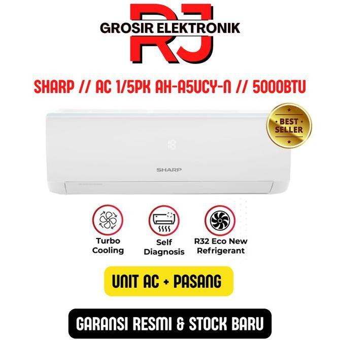 Terlaris Ac Sharp 0.5 Pk Standard Ah-A05Ucyn / 05Ucy 1/2 Pk Free Pemasangan