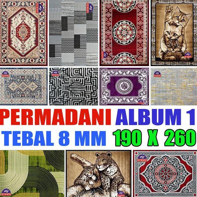 Alhadi Permadani 190 x 260cm Tebal 8mm Karpet Lantai Shabel Mobel Afbel Abstrak Exotic Modern Klasik