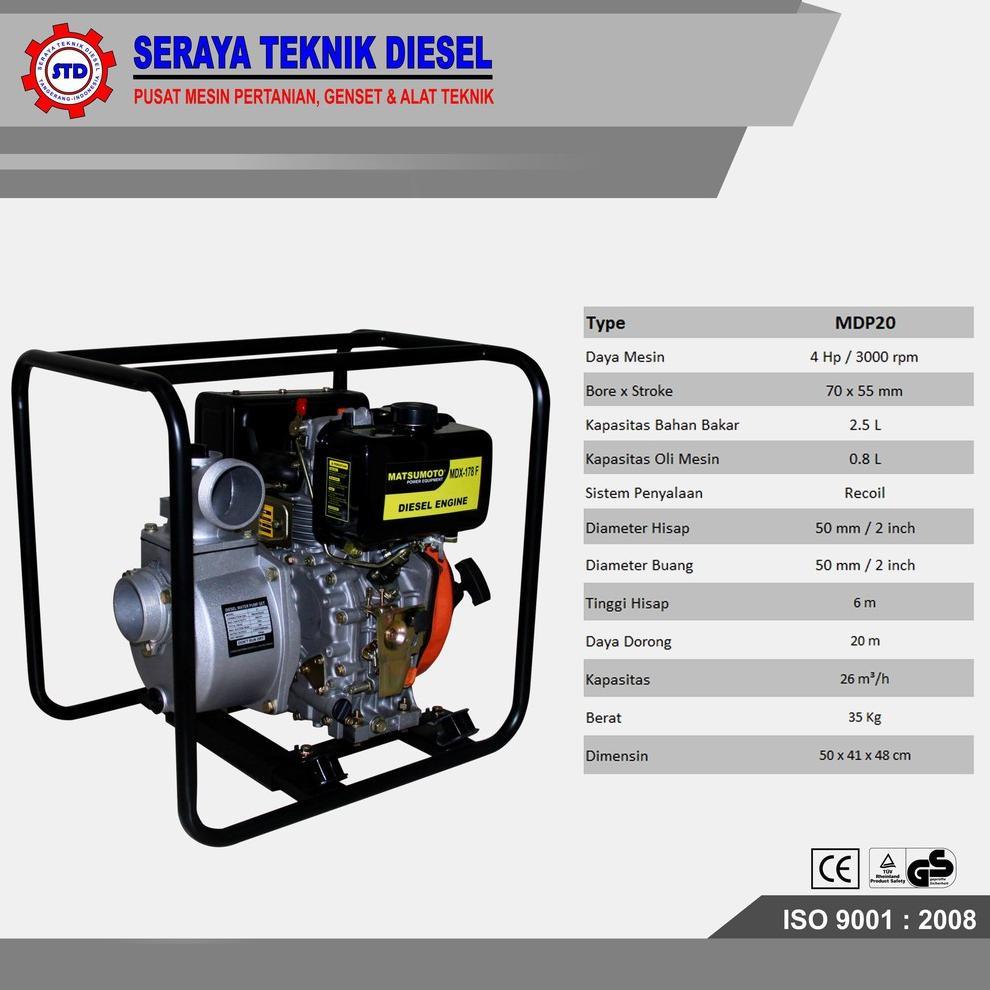 POMPA ALKON SOLAR 2 - 3 INCH / DIESEL WATER PUMP MATSUMOTO Berkualitas