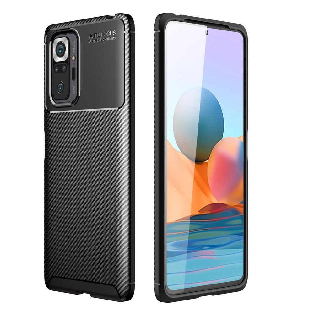 Nice- Case Xiaomi Redmi Note 10 10S 10 Pro 9 Mi Note 10 Carbon Cafele Casing Cover Soft Case