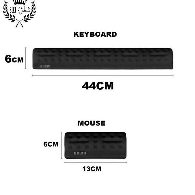 BUBM Wrist Pad Memory Foam Keyboard Mouse Wrist Rest Pad BUBM PREMIUM Terlaris