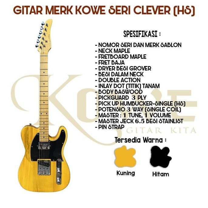 Paket Bundle Hemat Gitar Listrik/Gitar Elektrik Original Original Seri Clever