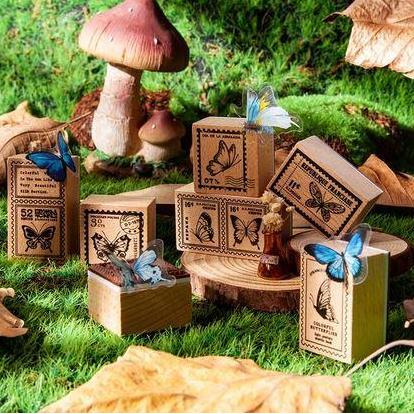 Wooden Stamp - Vintage Butterfly Frame Series Promo