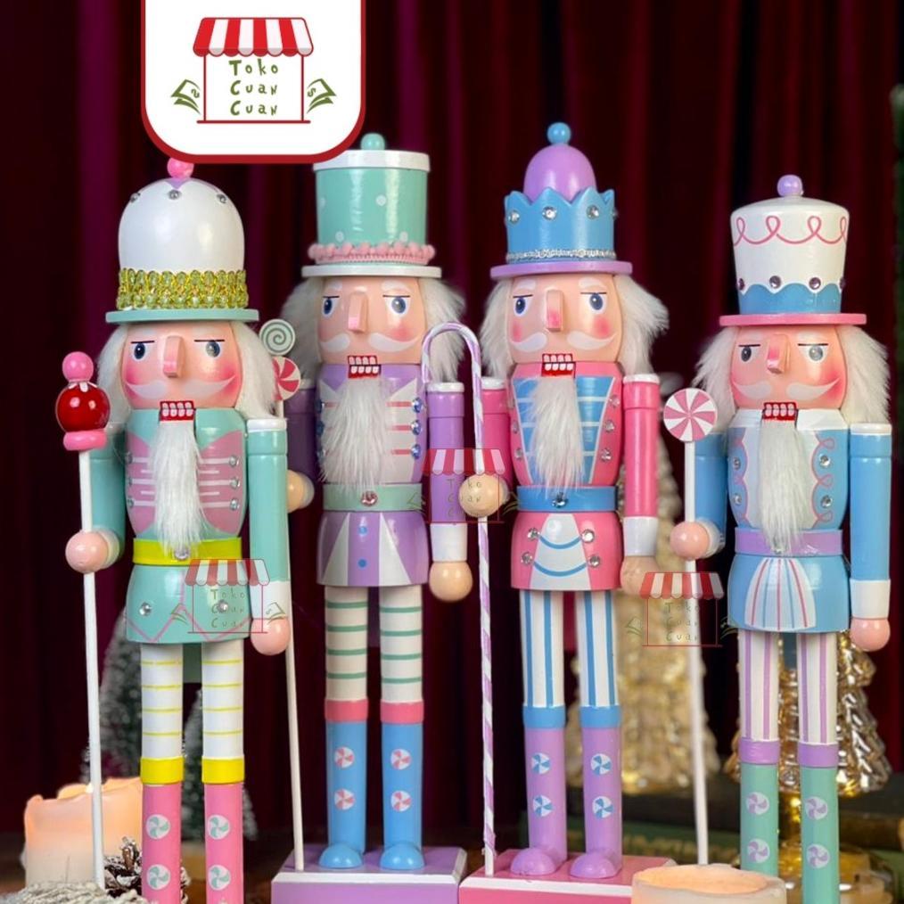 TCC Christmas Nutcracker soldier patung natal dekorasi natal hiasan natal impor aksesoris Natal