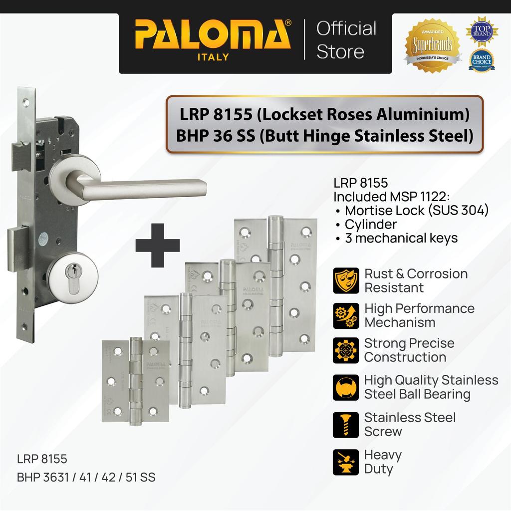 PALOMA Paket Gagang Pintu Door Handle Pintu Roses Lever Engkol Pisah Misah Lockset Lock Set Superalu
