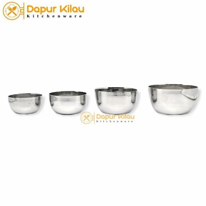 Good- Mangkok Kecil Mini Stainless Tebal Tempat Bumbu Saos Kecap 6-8.5 cm
