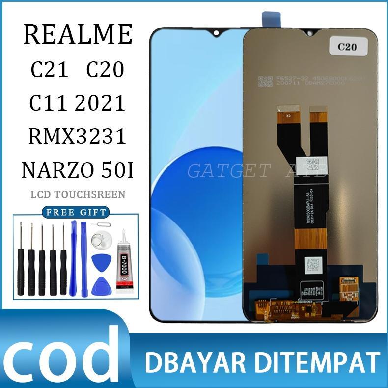 Nice- Original OemLcd Realme C11 2021/Rmx3231/C21/C20/Narzo 50I Fullset Touchscreen / Original100% L