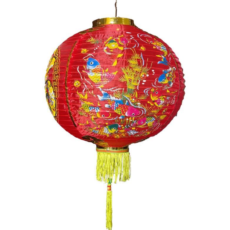 2PCS Lampion Kain Diamond Lampion Berlian Bludru Fuk Imlek Lampion Gantung Imlek Lampion Kain Sutra