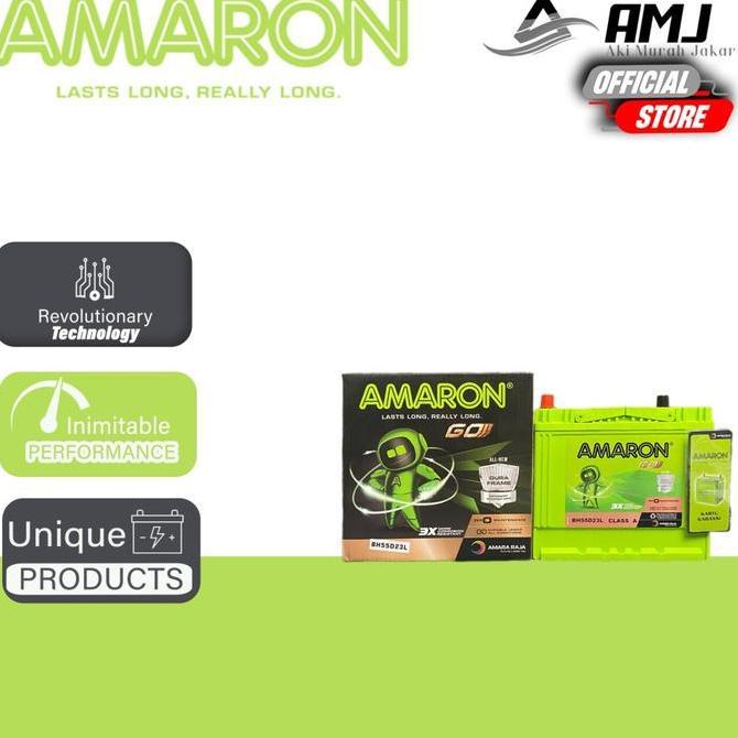 Amaron GO Aki Mobil Wuling Alvez 55D23L - 60Ah Aki Kering